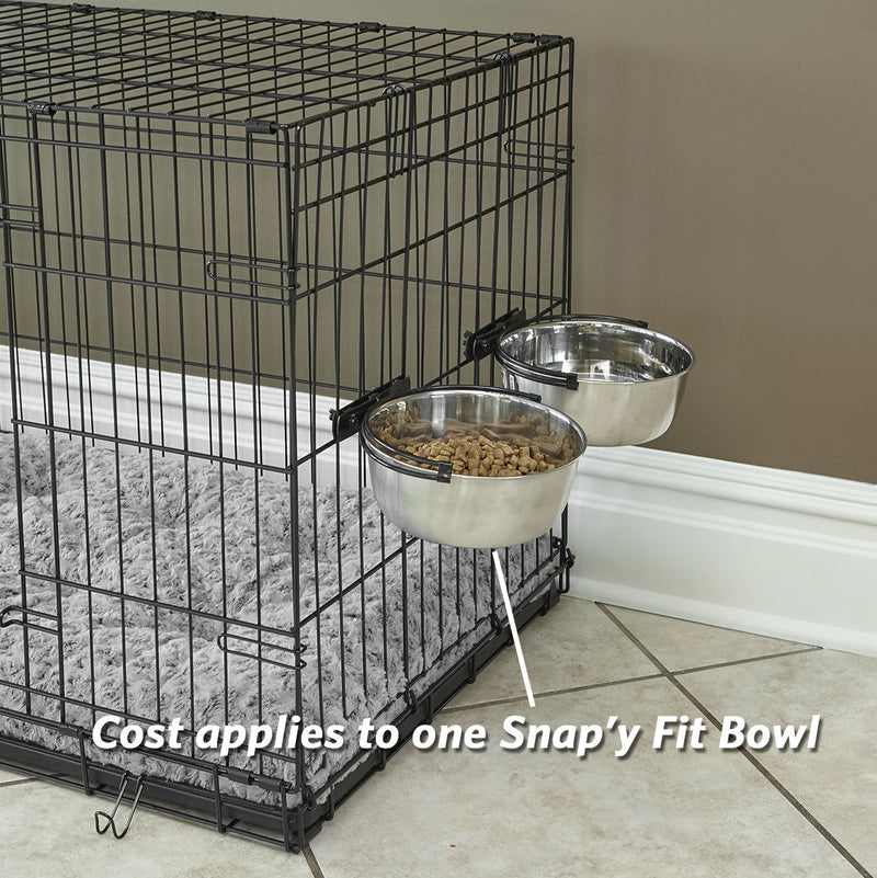 [Australia] - MidWest Homes for Pets Snap'y Fit Stainless Steel Food Bowl/Pet Bowl 20 Ounces (2.5 cups) 