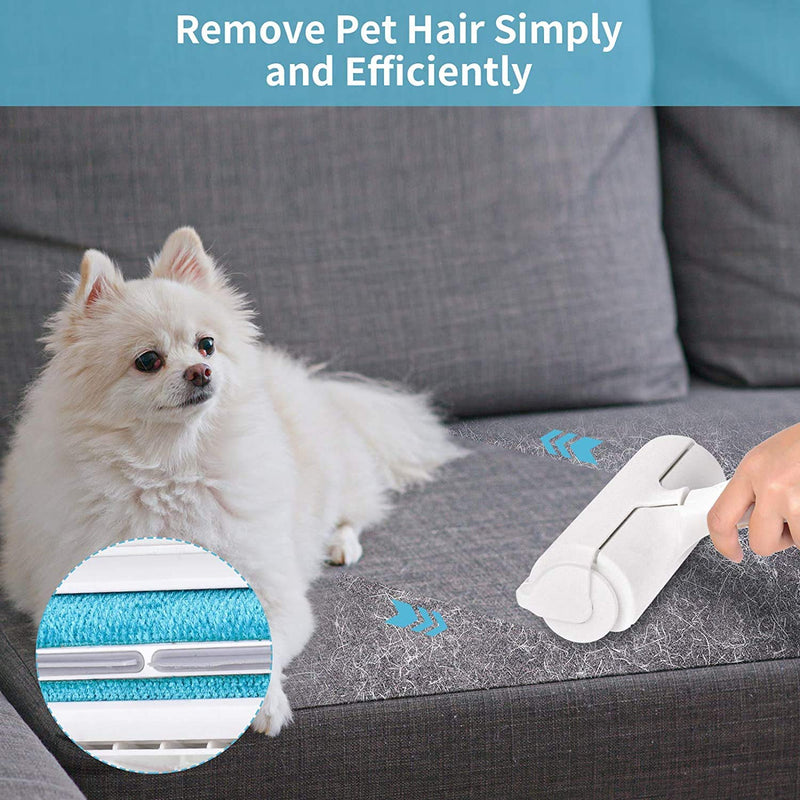 SCM Pet Hair Remover for Furniture/Bed - Reusable Dog Hair Remover Roller for Dog & Cat, Self-Cleaning, No Adhesive or Sticky Tape Needed, Perfect Fur Remover for Couch, Car, Carpet - PawsPlanet Australia