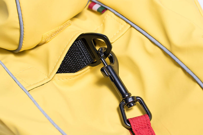 CHIARA Scotty Dog Raincoat 100 Percent Waterproof, Harness Integrated Sports Rain Jacket, Yellow 3XL - PawsPlanet Australia