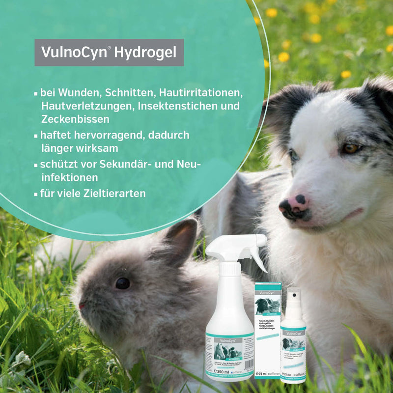 Alfavet VulnoCyn hydrogel for dogs, cats and small animals, against bacteria, viruses and fungi, pump spray 75ml - PawsPlanet Australia