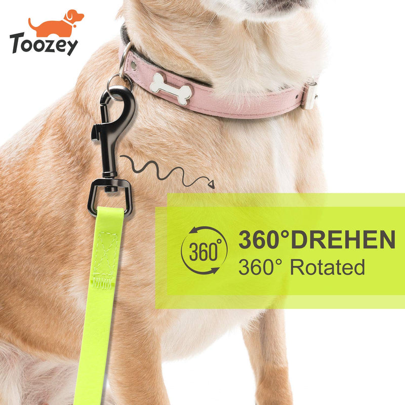 Toozey towing leash for dogs, 5m / 10m / 15m / 20m towing leash with hand strap and mesh pocket, waterproof training leash for large to small dogs, robust dog leash neon yellow - PawsPlanet Australia