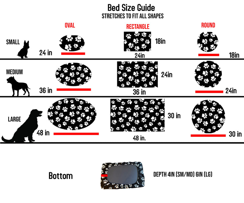 Furever Pet Dog Bed Slipcover-Stretch Soft Petbed Cover-Universal-Easy to Remove (Zipper Free) -Black/Small Small- 24"x18"x4" Black - PawsPlanet Australia