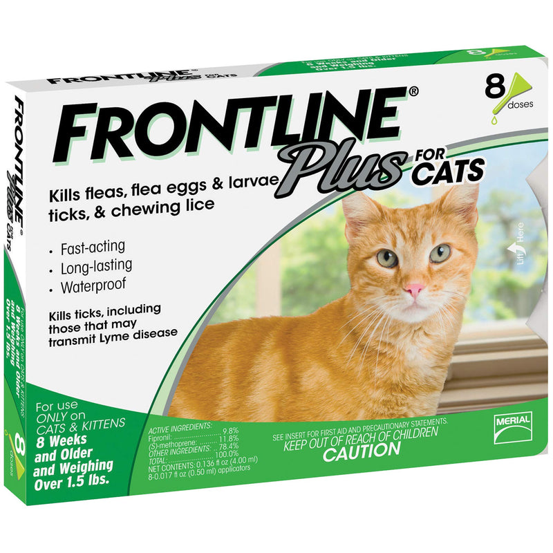 [Australia] - FRONTLINE Plus Flea and Tick Treatment for Cats (8 Doses) 