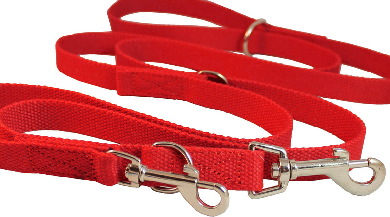 [Australia] - Dogs My Love 6 Way European Multi-Functional Cotton Web Dog Leash, Adjustable Lead 50"-90" Long 