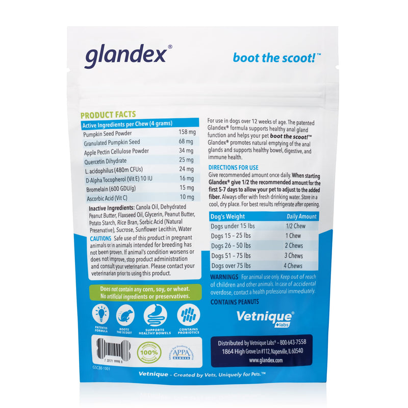 Glandex Anal Gland Medicated Spray for Dogs & Cats (4oz) and Glandex Anal Gland Support Chews 30 Ct Bundle Dog Deodorizing Spray & Anti-Itch Spray for Dogs, Anal Gland Dog Treats with Probiotics - PawsPlanet Australia