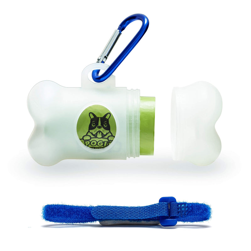 Pogi's Poop Bag Dispenser - Includes 1 Roll (15 Dog Poop Bags) - Scented, Leak-Proof, Extra Thick Poop Bags for Dogs Basic - PawsPlanet Australia