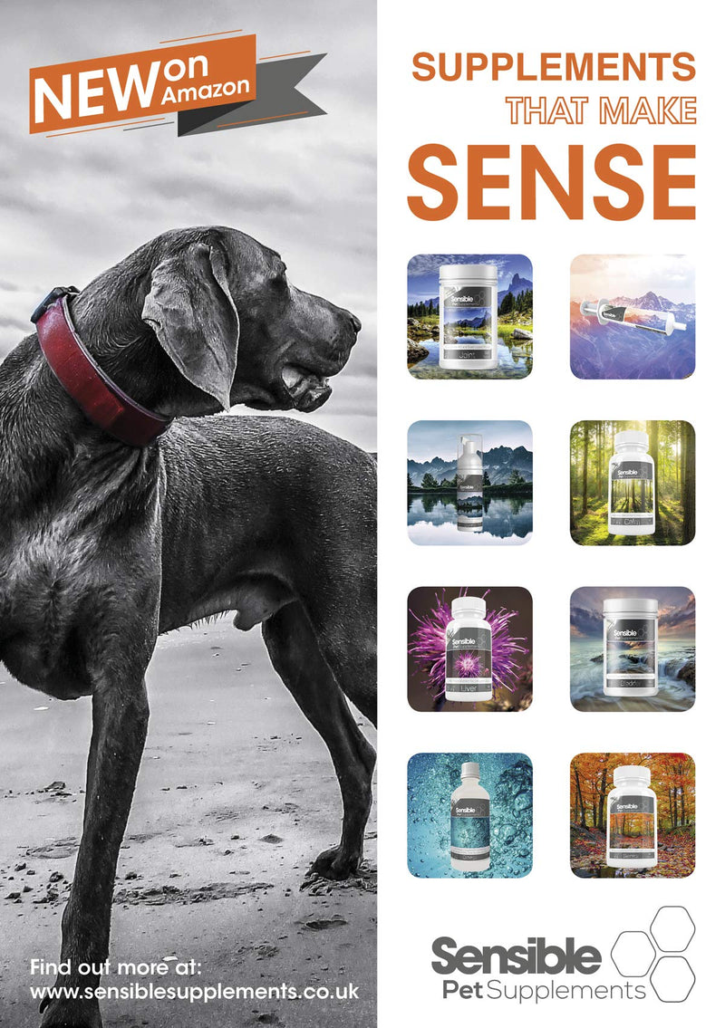 Sensible Pet Supplements 'Calm' for cats and dogs. Containing L-Tryptophan, L-Theanine and Valerian root extract. 50 sprinkle capsules. - PawsPlanet Australia