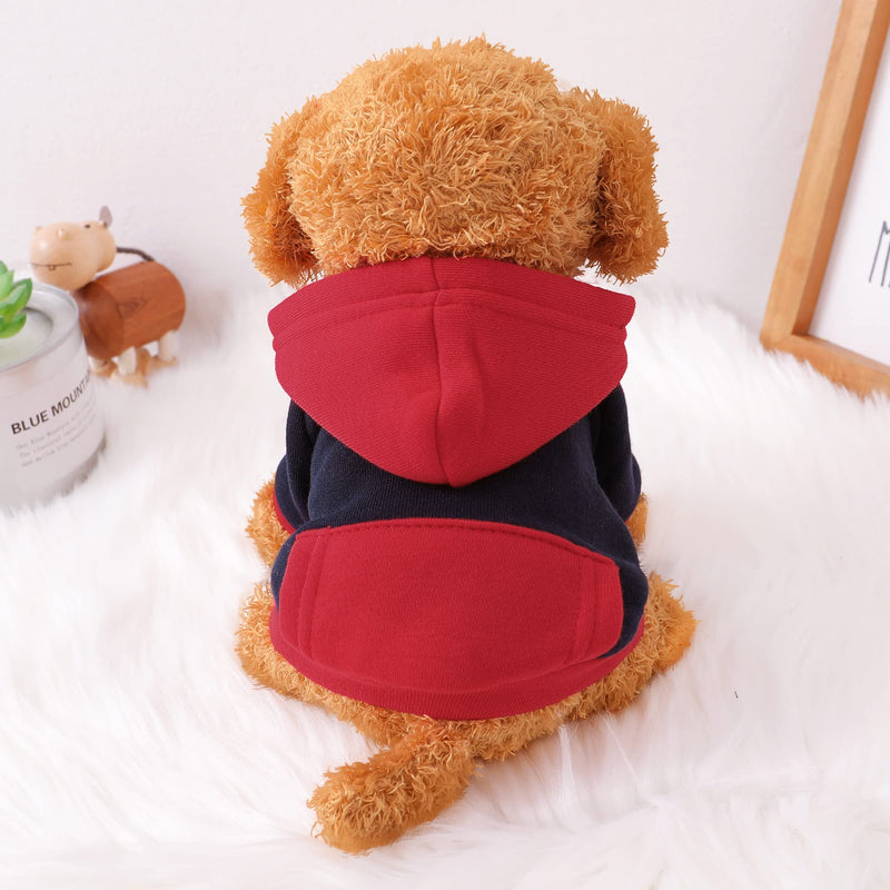 Dog Clothes Sweater for Small Dogs Girl Boy Puppy Pet Sweatshirt Hoodie Black - PawsPlanet Australia