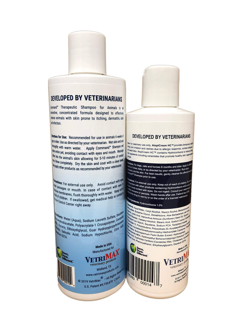 [Australia] - VetriMax Command Deep Cleansing Animal Shampoo ( 12 ounces) and AtopiCream HC 1% Hydrocortisone Leave-on Lotion ( 8 ounces) 