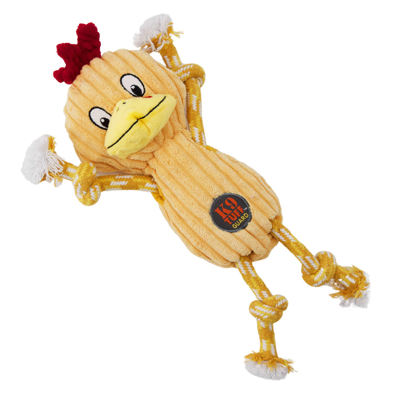 [Australia] - Charming Pet Squeakin’ Squiggles Monkey Dog Toy - Tough and Durable Corduroy Plush Squeaky Toy for Dogs Ranch Roperz Chicken 