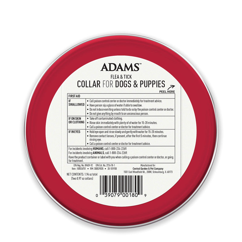 Adams Flea & Tick Collar for Dogs & Puppies 2 Pack - PawsPlanet Australia