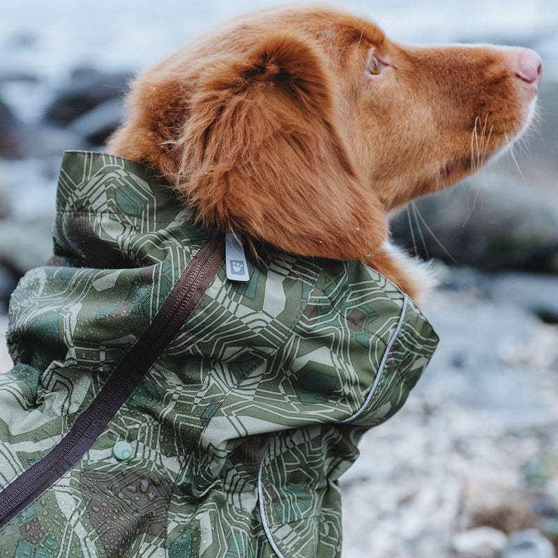 [Australia] - Hurtta Dog Raincoat 18XS Green Camo 