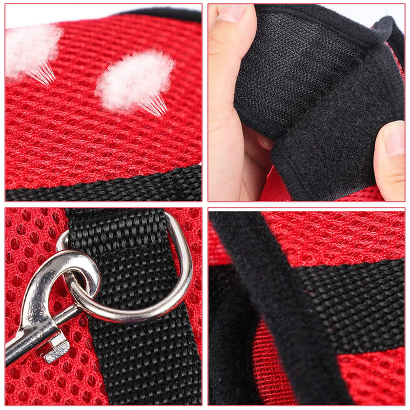 Rabbit harness, adjustable rabbit leash, rabbit harness, rabbit harness, mesh rabbit harness with leash, breathable rabbit leash for small animals, hamsters, guinea pigs, cats, pack of 2 - PawsPlanet Australia