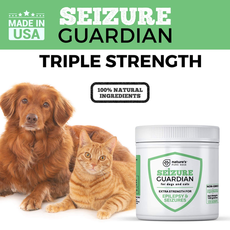 Seizure Support and Calming Aid for Dogs and Cats - All Natural Epilepsy and Seizure Aid. Hemp, Ashwagandha, Blue Vervain, Valerian, L-tryptophan, L-Taurine, Chamomile, Milk Thistle, Turmeric. - PawsPlanet Australia