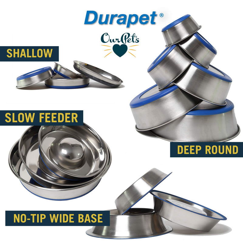 Our Pets DuraPet Dog Bowls, Dog Food Bowls & Dog Water Bowls (Stainless Steel Dog Bowl Great Alternative to Ceramic Dog Bowls) Large Dog Bowls, Dog Bowls Medium Sized Dogs & Dog Bowls Small Size Dog 1.25 Cups - PawsPlanet Australia