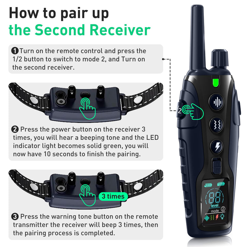 Nikketta Receiver for Dog Shock Collar,Receiver Only Used for RS3 Dog Remote Training Collar - PawsPlanet Australia