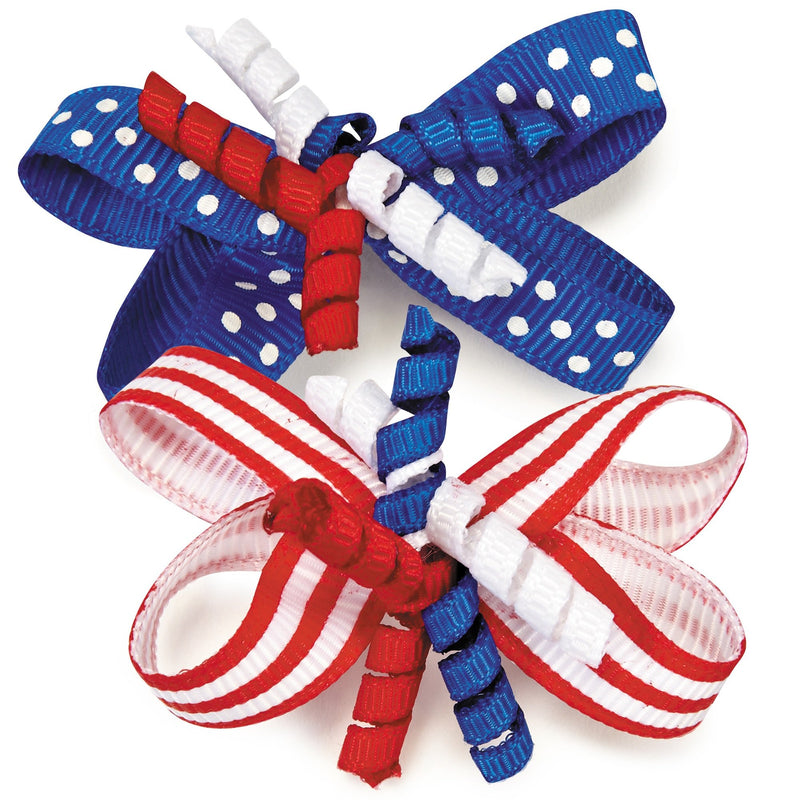 [Australia] - Aria 40 Count Patriotic Celebration Barrette Pet Hair Accessory 