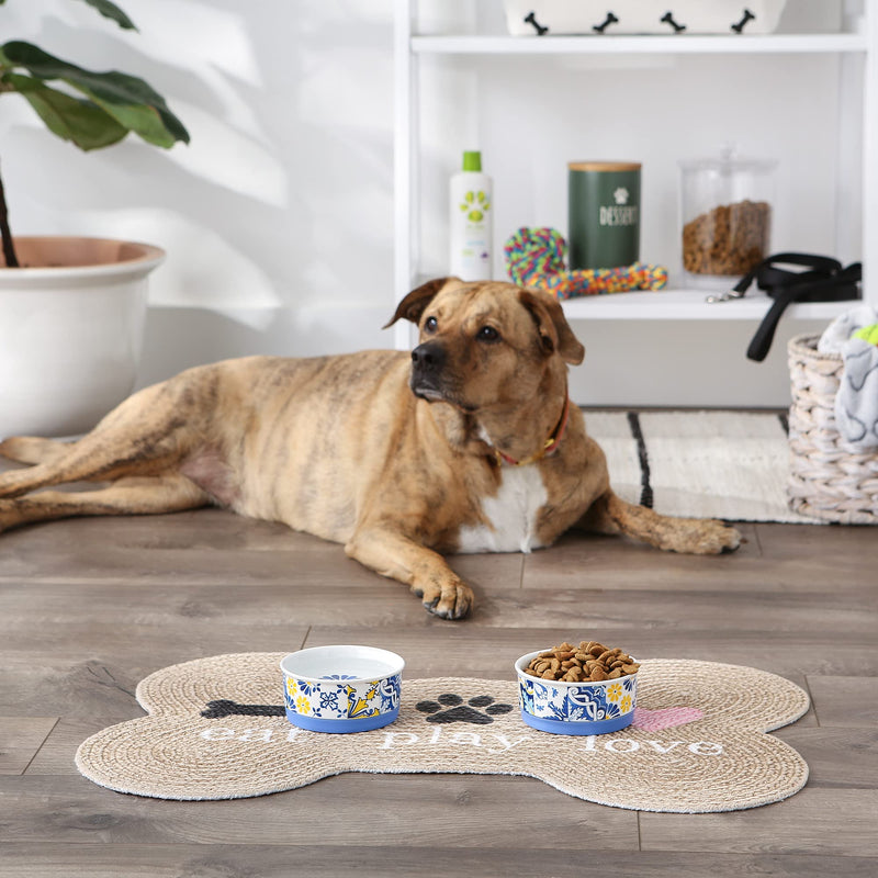 Bone Dry Ceramic Pet Collection Portuguese Small Set, 4.25x2" Azulejos Tile - PawsPlanet Australia