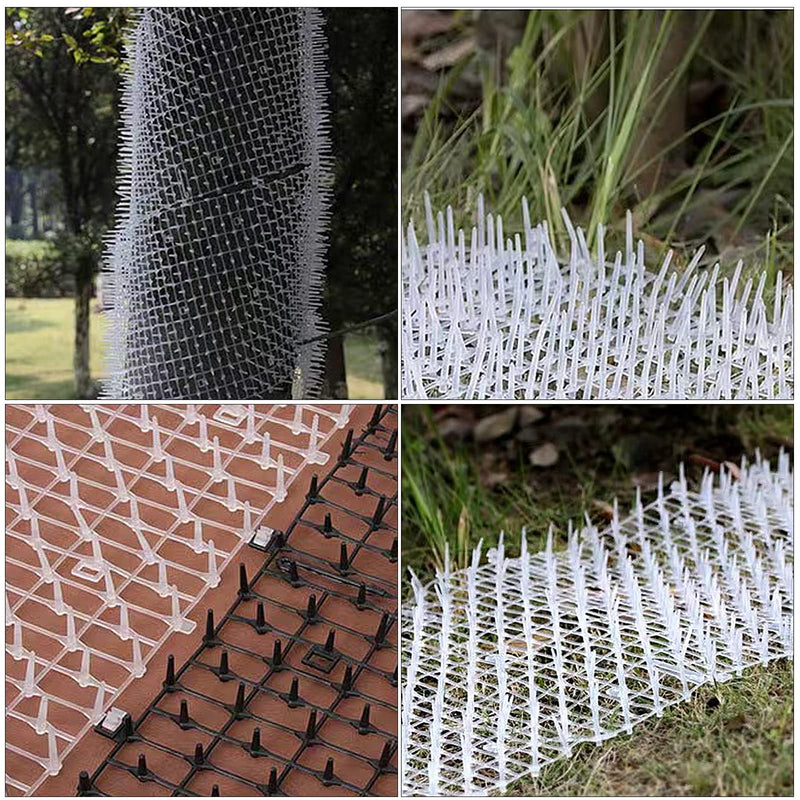 Transparent cat repellent mat, 30 x 200 cm mat with spikes for peaceful defense against cats and other animals, thorn grid animal barrier, cat mat for garden, fence, anti-cats network (white). - PawsPlanet Australia