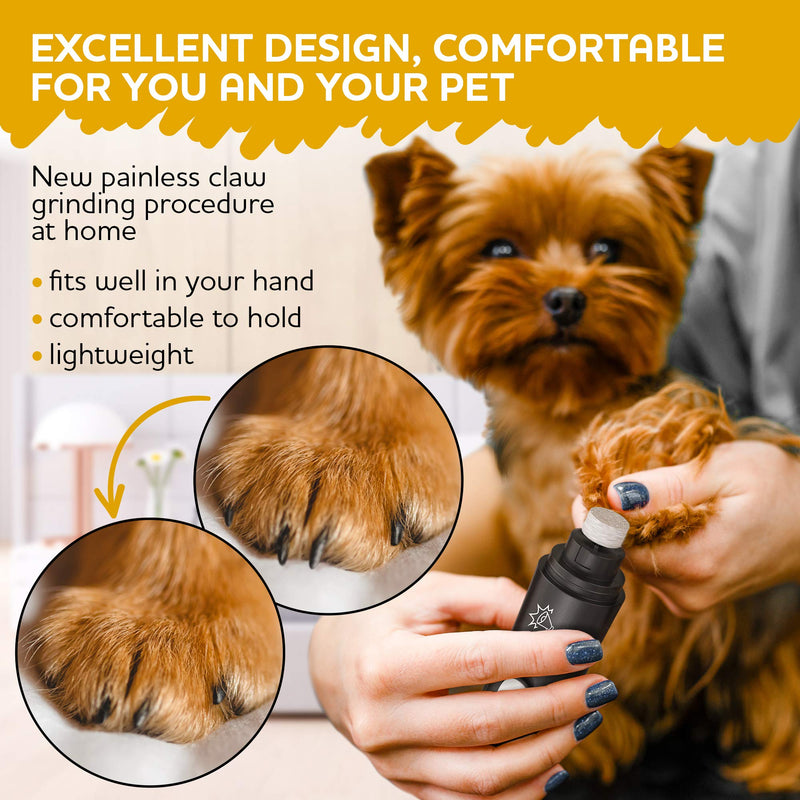 STOPWOOFER Dog Nail Grinder - Professional Dog Nail Trimmers for Small Medium and Large Dogs & Cats - Rechargeable Pet Nail Trimmer Painless Paws Grooming - Pet Nail Grinder for Dogs - PawsPlanet Australia