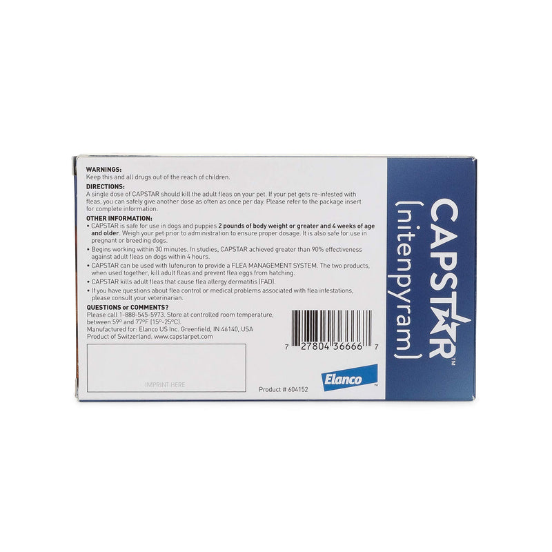 Capstar Flea Tablets for Dogs 2-25 lbs., Count of 12, 12 CT - PawsPlanet Australia