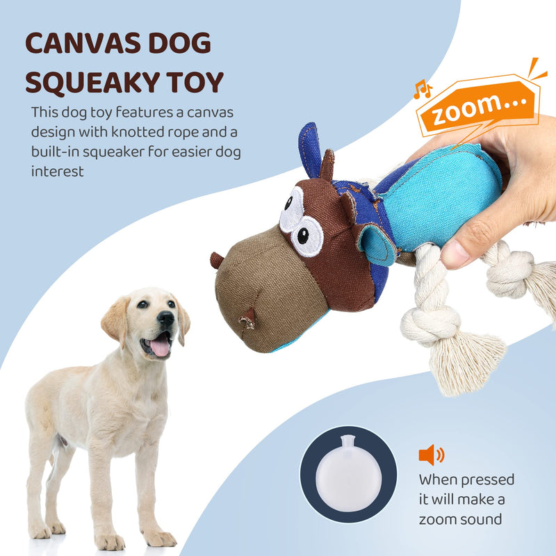 IOKHEIRA dog toy, tug of war dog toy (dark brown, cow) dark brown - PawsPlanet Australia