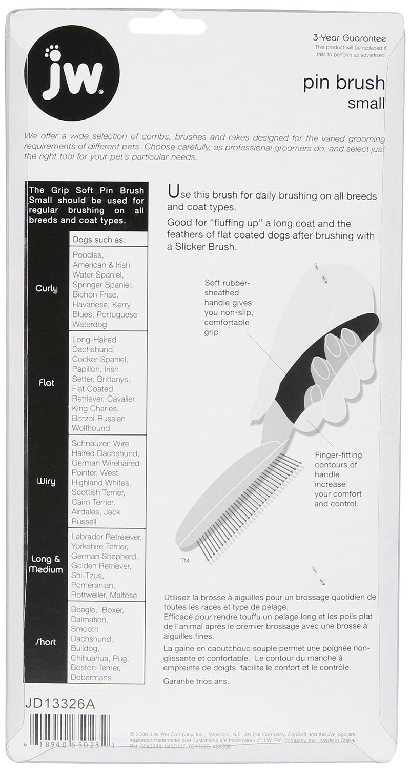 [Australia] - JW Pet Company GripSoft Pin Brush Dog Brush, Small 