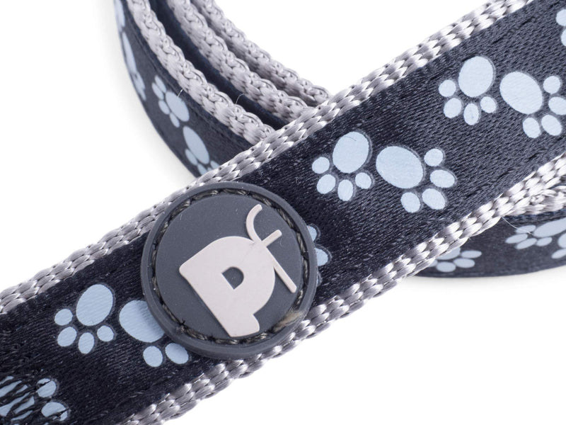 Petface Signature Padded Dog Lead, Medium, Black Paws - PawsPlanet Australia