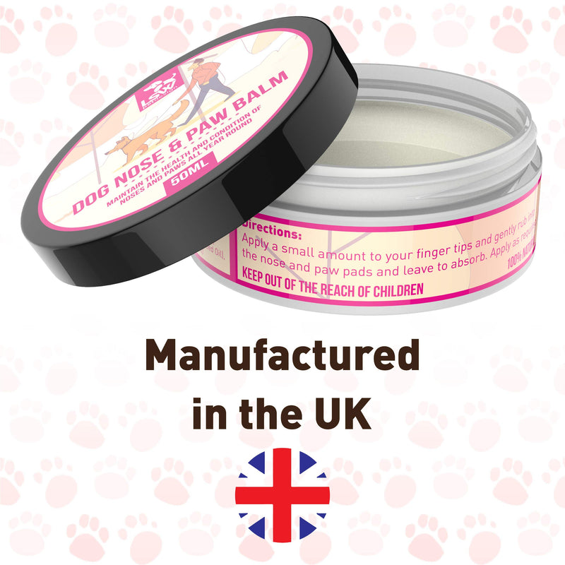 LSW Pet Design Dog Paw & Nose Balm (50ml) for Cracked, Rough, Itchy & Dry Paw Pads – Non Sticky, Lick Safe, – Natural Heals, Moisturises & Nourishes – Pet Balm Butter - PawsPlanet Australia