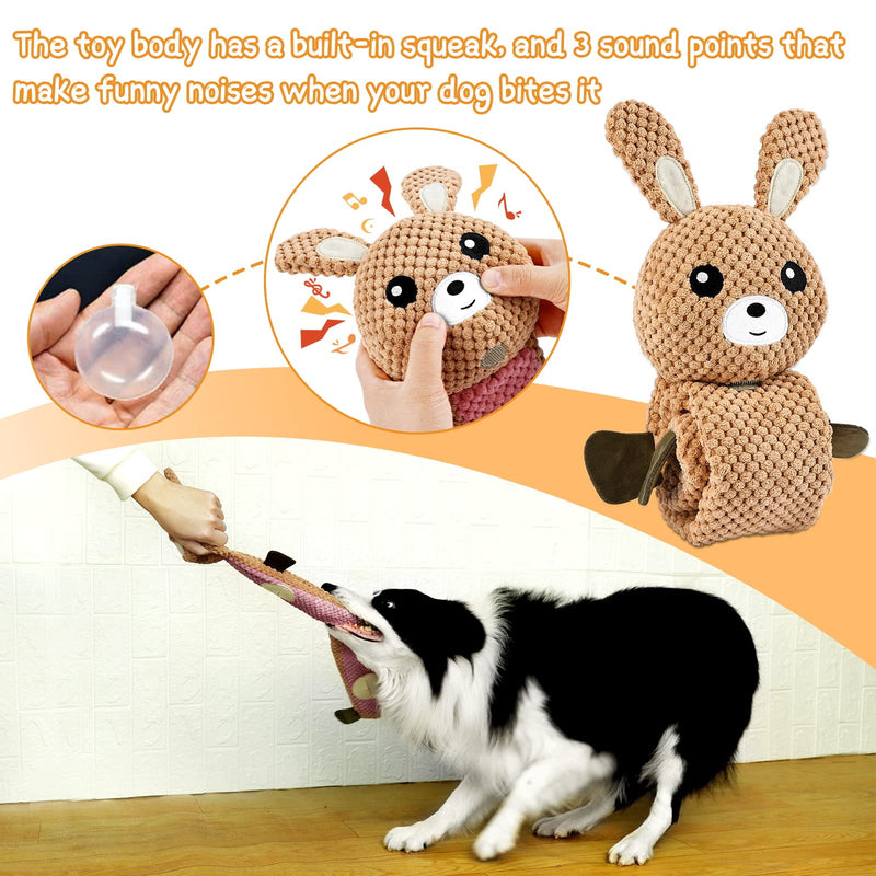 FWLWTWSS Intelligence toy for dogs, dog toy snuff, squeaker, interactive dog toy, dog toy intelligence for stress relief, boredom, for food instinct training rabbit - PawsPlanet Australia