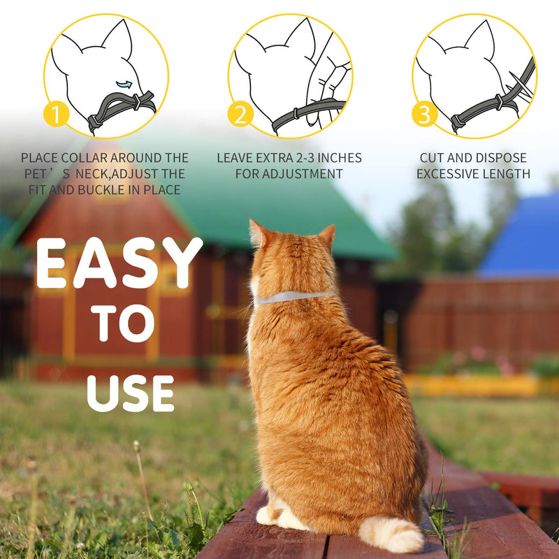 Collar for Cats,2 Pack,Natural Prevention for Cats,8 Months Protection,One Size Fits All Cats,Adjustable & Waterproof,Include Comb - PawsPlanet Australia
