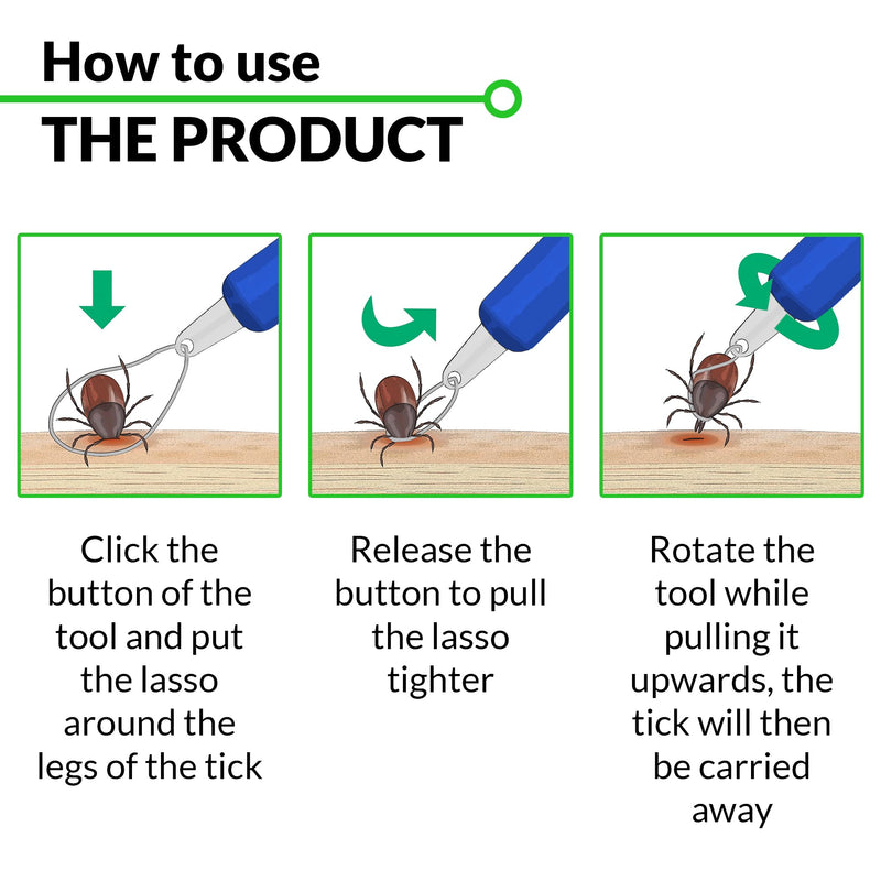 MYDAISY tick snare for dogs - easy to carry tick snare for humans, dogs, cats, horses - remove nymphs and adult ticks with ease - tick tweezers for dogs - PawsPlanet Australia