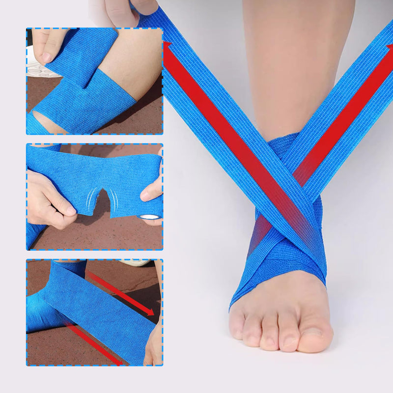 Self-adhesive bandage 12 rolls x 10 cm x 4.5 m air permeability bandage self-adhesive for first aid sports injuries wrist sprains protection for dogs self-adhesive bandage - PawsPlanet Australia