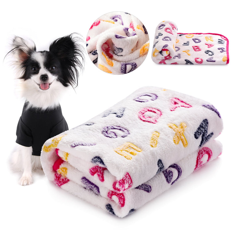 [Australia] - miadore 2 Pieces Soft and Fluffy Pet Blankets, Premium Flannel Fleece Dog Cat Puppy Kitten Blanket for Warm Sleep Mat Bed Cushion Small 30" X 20" 