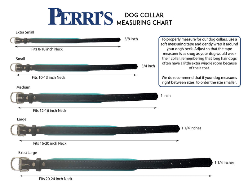 [Australia] - Perri's Padded Leather Dog Collars in Metallic and Bold Non-Metallic Colors Small Black/Black 