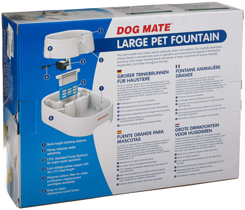 Dog Mate Large Fresh Water Drinking Fountain for Dogs and Cats - PawsPlanet Australia