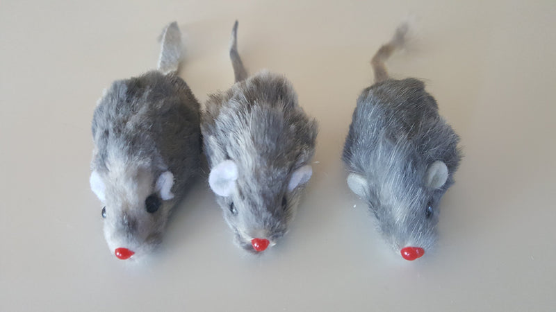 Real Rabbit Fur Mice Cat Toys 6-pack - PawsPlanet Australia