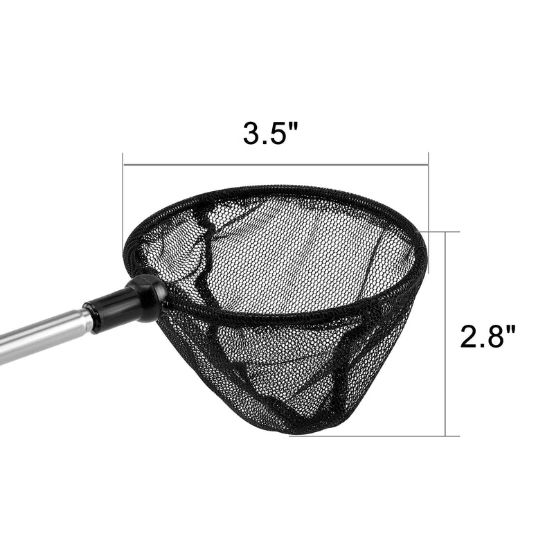 Filhome Telescopic Aquarium Fish Net, Fine Mesh Round Fish Net for Fish Tank with Extendable Long Handle 3.5 inch - PawsPlanet Australia