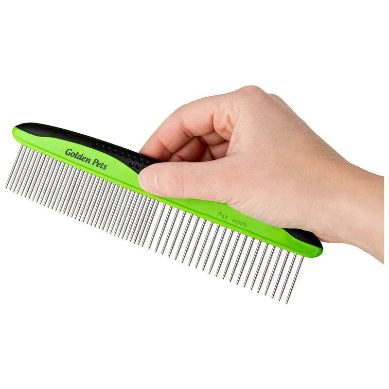 Golden Pets comb set I dog & cat brush suitable for medium to long hair I small - large pets I easy cleaning I + free care manual - PawsPlanet Australia
