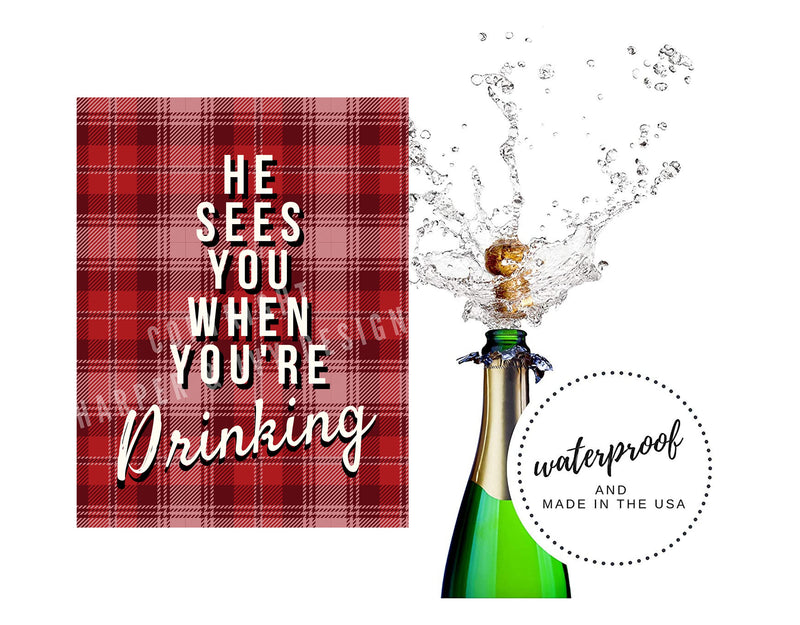 Wine Bottle Labels for Christmas Party Decorations and Favors - Perfect for Holiday Party and Gifts for Teachers, Family, and Friends, Plaid Designs, Set of 6 - PawsPlanet Australia