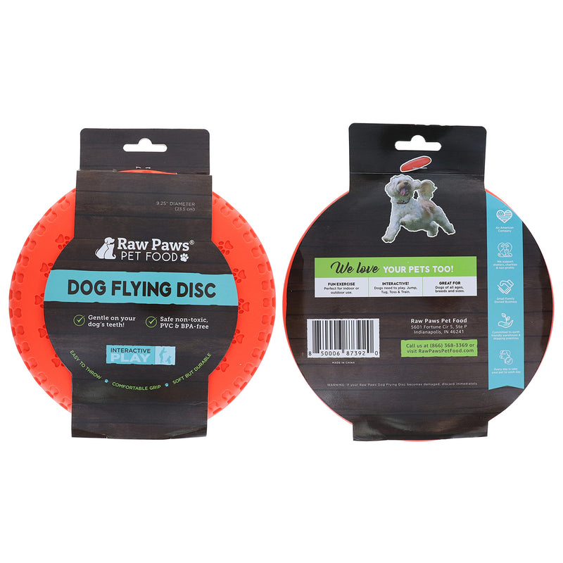 Raw Paws Durable Flying Disc for Dogs - Fetch Toys - Soft Frisbee for Dogs - Disc Dog Toy - Disc Toys for Dogs - Dog Throw Toys for Large to Medium Dogs, Puppies - Dog Frisbee - Dog Flying Saucer Disk - PawsPlanet Australia