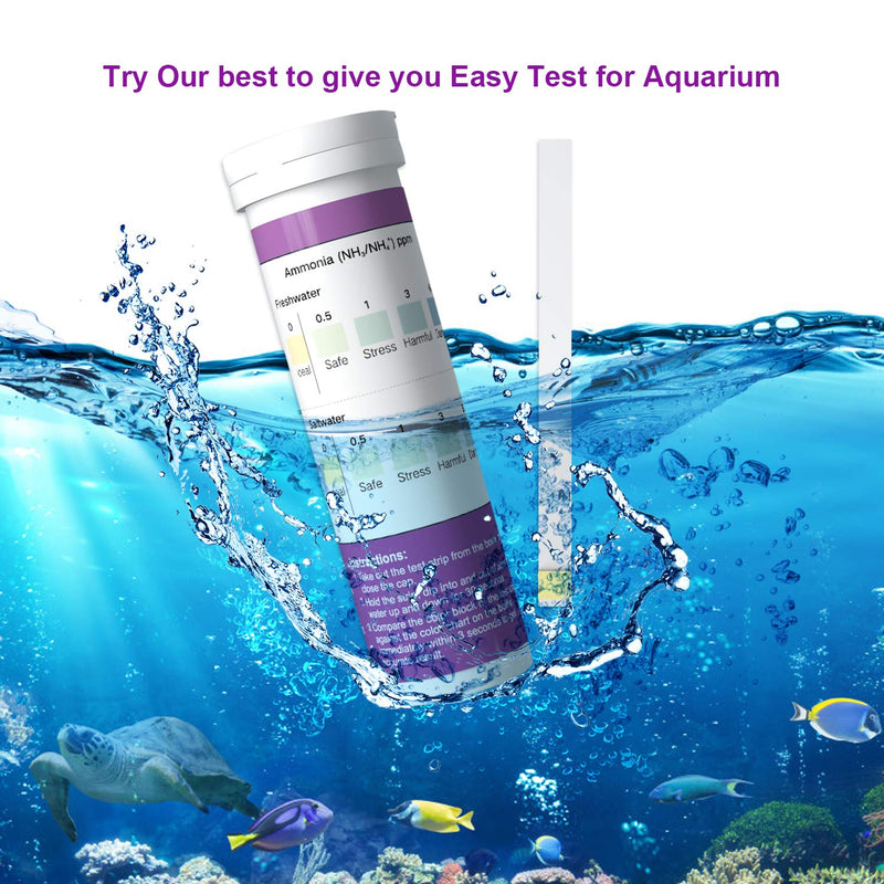 [Australia] - EASYTEST Ammonia Aquarium Test Strips for Freshwater and Saltwater | 50 Count | Accurate and Convenient Monitor Aquarium Water Quality 