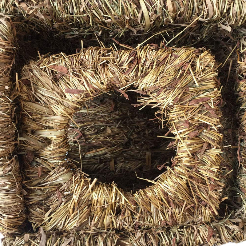 [Australia] - Hamiledyi Natural Rabbit Seagrass House Mat Hideaway Hut Toy,Hand Woven Folding Beds Sleeping Chew Toys for Guinea Pig Hamsters Chinchilla Ferret Bunny Small Animals 