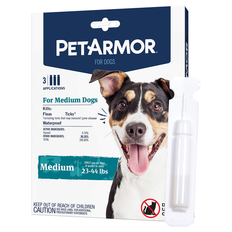 PetArmor for Dogs, Flea and Tick Treatment for Medium Dogs (23-44 Pounds), Includes 3 Month Supply of Topical Flea Treatments - PawsPlanet Australia