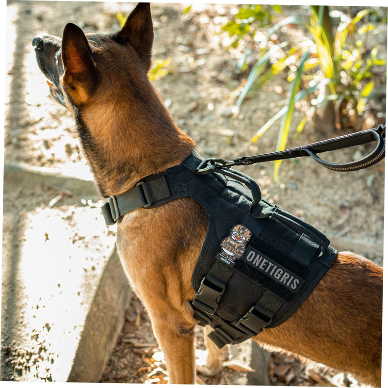 OneTigris Dog Harness, Gladiator Adjustable Safety Harness for Large Medium Dogs No Pull Chest Harness Breathable Dog Harness 2 Handles Dog Vest with Metal Buckles Black L (Neck: 45-63cm, Chest: 68-91cm) - PawsPlanet Australia