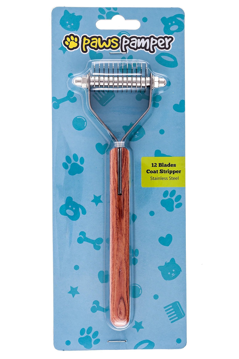 [Australia] - Paws Pamper Undercoat Rake for Small to Medium Dogs, and Cats 12 Blades 