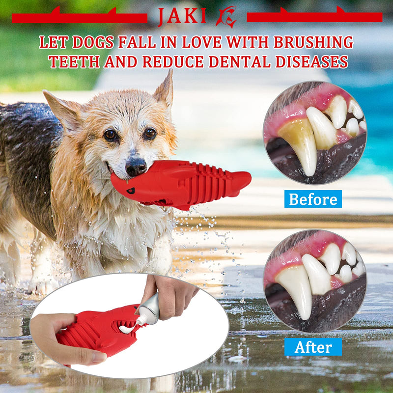 JAKI Dog Toys for Aggressive Chewers, Indestructible Dog Toys for Puppy, Dog Squeaky Toy Dog Toothbrush, Durable Dog Toys for Teeth Cleaning, Dog Chew Toy for Small, Medium, and Large Dogs - PawsPlanet Australia