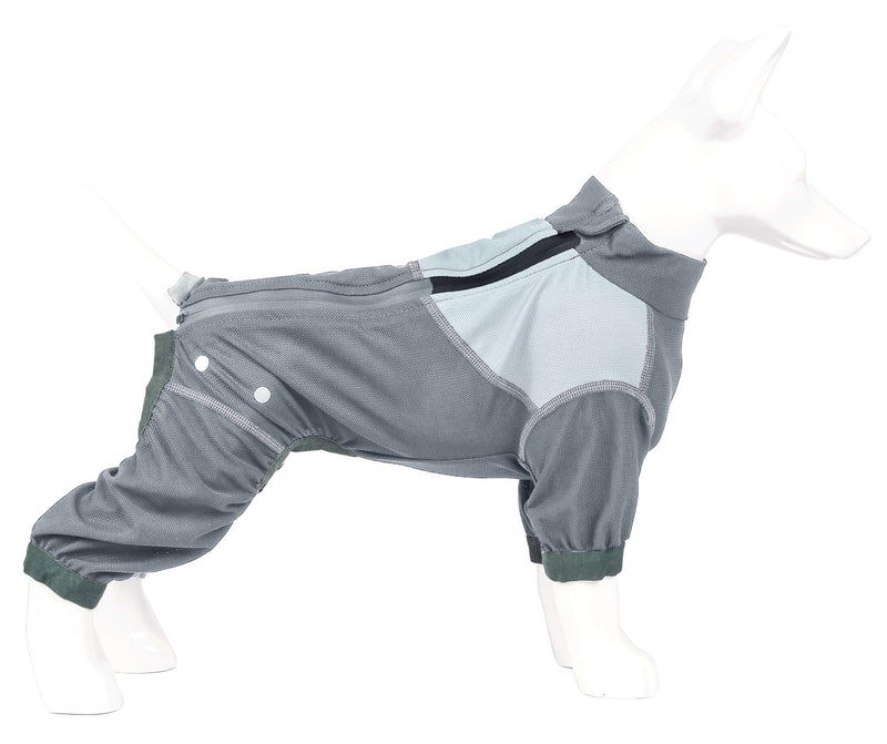 [Australia] - Dog Helios 'Tail Runner' Lightweight 4-Way-Stretch Breathable Full Bodied Performance Dog Track Suit X-Large Grey 