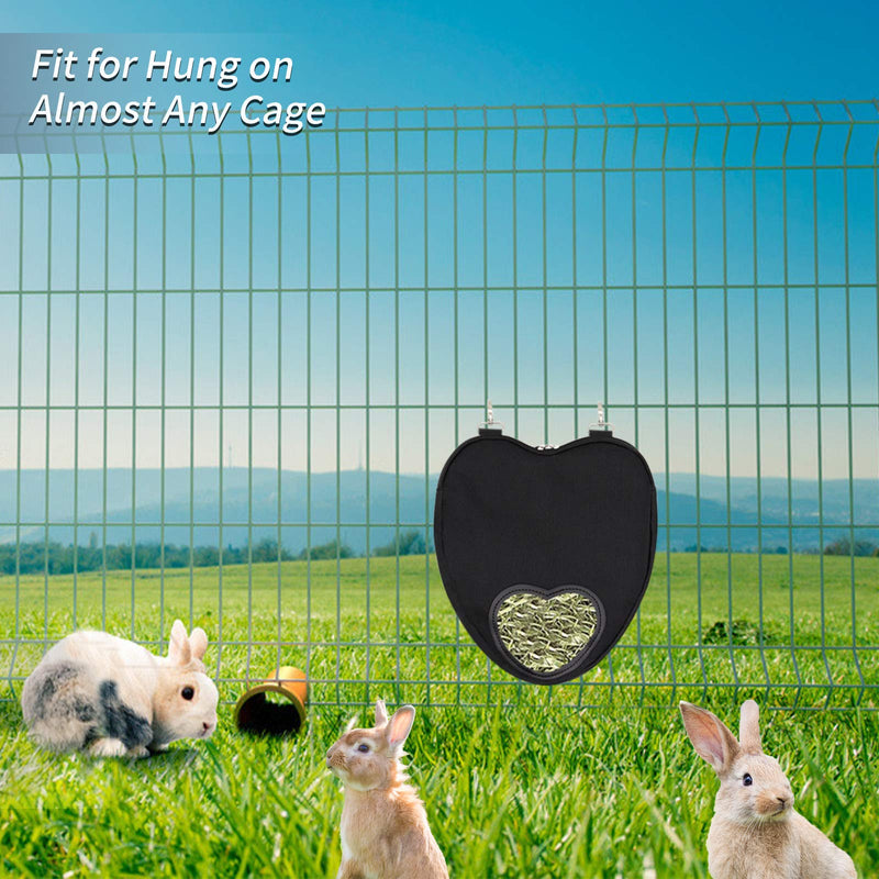 Rabbit Hay Feeder Bag, Guinea Pig Hay Feeder Storage, Upgrade Love Shape Chinchilla Hamsters Pet Hay Bag Supplies, Hanging Feeding Bag Hay Sack for Bunny Guinea Pigs and Small Animals - PawsPlanet Australia