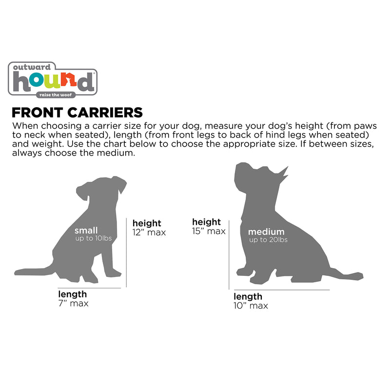 Outward Hound PoochPouch Carriers, Lightweight Dog Packs and Front Carriers PoochPouch Front Carrier Small Grey - PawsPlanet Australia